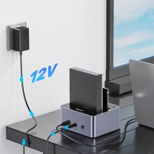 Stacja dokująca Unitek Stacja klonująca dyski 2 x SATA 2,5"/3,5" USB 5Gbps (Y-3026GY01-EU) 8