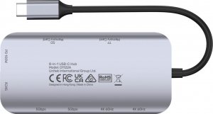 HUB USB Unitek Unitek Aktywny hub USB-C 5Gbps, 2x HDMI 4K, czytnik kart, RJ-45, PD 100W 2