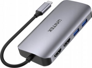 HUB USB Unitek Unitek Aktywny hub USB-C 5Gbps, 2x HDMI 4K, czytnik kart, RJ-45, PD 100W 4