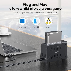 Stacja dokująca Unitek Unitek Stacja dokująca, 1x dysk M.2 NVMe, 1x dysk SATA, USB-C 10 Gbps 10