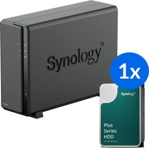 Serwer Synology Synology DS124 /8T | 1-zatokowy serwer NAS w zestawie z dyskiem o łącznej pojemności 8TB, Tower 1