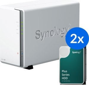 Serwer Synology Synology DS223j /8T | 2-zatokowy serwer NAS w zestawie z dyskami o łącznej pojemności 8TB, Tower 1