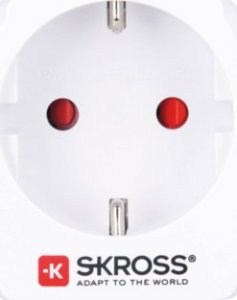 Skross Skross Europe to USA, Type B, Type C (Europlug), 100-240 V, 15 A, White, 3750 W 1