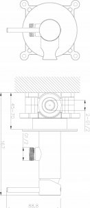 Bateria bidetowa Omnires Y SYSTEM BIDETOWY PODTYNKOWY CHROM 8