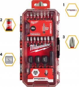 Milwaukee Zestaw bitów udarowych SHOCKWAVE Impact Duty 4932492003 /35szt./ 19