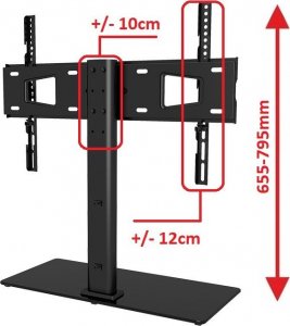 VETOUSON Obrotowy Naszafkowy Stojak TV na Telewizor 32-70 cali TV GT-10 Podstawa Stopa Noga TV 2