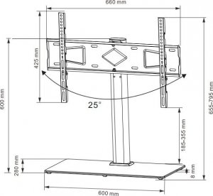VETOUSON Obrotowy Naszafkowy Stojak TV na Telewizor 32-70 cali TV GT-10 Podstawa Stopa Noga TV 7