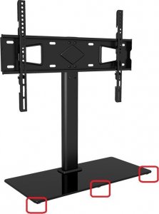 VETOUSON Obrotowy Naszafkowy Stojak TV na Telewizor 32-70 cali TV GT-10 Podstawa Stopa Noga TV 9