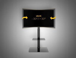 VETOUSON Obrotowy Podłogowy STOJAK TV KLA-21 Stojak pod telewizor z półką Uniwersalny 2