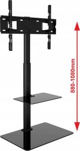 VETOUSON Obrotowy Podłogowy STOJAK TV KLA-21 Stojak pod telewizor z półką Uniwersalny 4