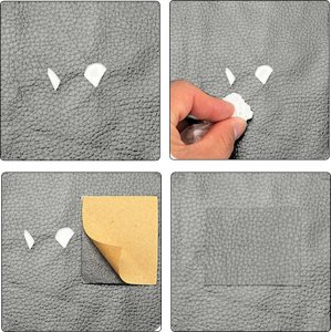 Heckermann Samoprzylepna łata skórzana 50x137cm Jasnoszara 2