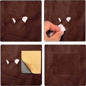 Heckermann Samoprzylepna łata skórzana 150x137cm Brązowa 2