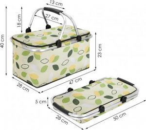 Heckermann Kosz piknikowy Heckermann 30L Żółty 2