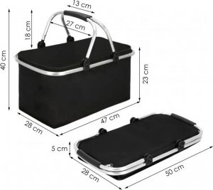 Heckermann Kosz piknikowy Heckermann 30L Czarny 2