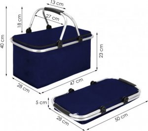 Heckermann Kosz piknikowy Heckermann 30L Granatowy 2