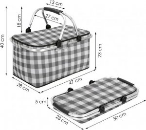 Heckermann Kosz piknikowy Heckermann 30L Szary 2