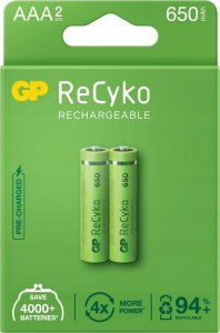 GP Recyko Akumulatorki AAA / R03 GP ReCyko 650 Series Ni-MH 650mAh - 2 sztuki 1