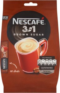 Nestle Nescaf 3in1 Brown Sugar Rozpuszczalny napój kawowy 165 g (10 x 16,5 g) 1