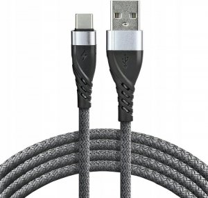 Kabel USB EverActive USB-A - USB-C 2 m Szary (CBB-2CG) 1