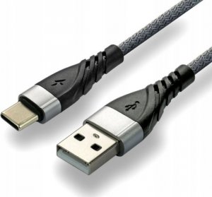 Kabel USB EverActive USB-A - USB-C 2 m Szary (CBB-2CG) 2