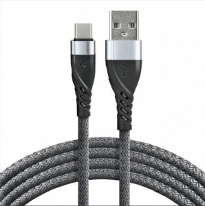 Kabel USB EverActive USB-A - USB-C 2 m Szary (CBB-2CG) 3