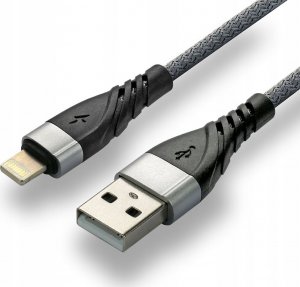 Kabel USB EverActive USB-A - Lightning 2 m Szary (CBB-2IG) 2