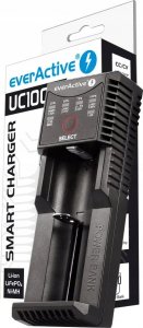 Ładowarka EverActive Ładowarka do akumulatorków cylindrycznych Li-ion oraz Ni-MH everActive UC-100C z funkcją Power Bank 3