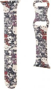 Hello Kitty Silicone Tags Graffiti - Pasek do Apple Watch 38/40/41 mm (beżowy) 3