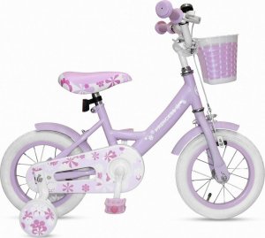 Enero Rowerek dziecięcy tradycyjny z bocznymi kółkami koszykiem koła 12 cali princess 2