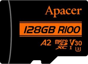 Karta Apacer R100 MicroSDXC 128 GB Class 10 UHS-I/U3 V30 (AP128GMCSX10U8-R) 1