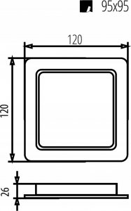Maclean Panel LED sufitowy Maclean, podtynkowy SLIM, 9W, Neutral White 4000K, 120*120*26mm, 900lm, MCE373 S 6