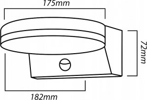 Maclean Lampa LED z czujnikiem MCE344 W, czujnik ruchu PIR, kolor biały, 15W, IP65, 1560lm, barwa neutralna biała (4000K) 7