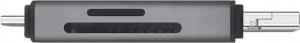 Czytnik Savio Czytnik kart SD 3w1, USB-C+ USB-A 2.0+ Micro USB, AK-72 4