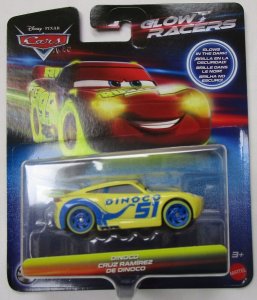 Mattel Pojazd świecący w ciemności Cars Glow Racers, Dinoco 1