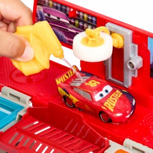 Mattel Pojazdy Auta Mobilny lakiernik Samochód z otwieraną naczepą (HPD82) 5