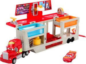 Mattel Pojazdy Auta Mobilny lakiernik Samochód z otwieraną naczepą (HPD82) 9