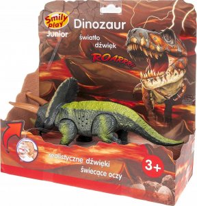 Figurka Smily Play Dinozaur światło, dźwięk, Triceratops zielony 1