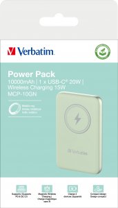 Powerbank Verbatim Powerbank Verbatim Charge 'n' Go Magnetic Wireless 10000mAh USB-C PD 3.0 Green 4