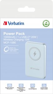 Powerbank Verbatim Powerbank Verbatim Charge 'n' Go Magnetic Wireless 10000mAh USB-C PD 3.0 Blue 4