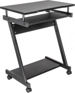 Biurko Techly Biurko komputerowe Techly mobilne 590x370 z szufladą czarne 14