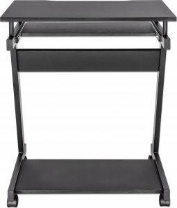 Biurko Techly Biurko komputerowe Techly mobilne 590x370 z szufladą czarne 3