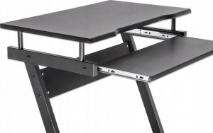 Biurko Techly Biurko komputerowe Techly mobilne 590x370 z szufladą czarne 5