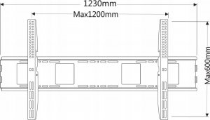 Techly Uchwyt ścienny Techly 55"-100", 150kg slim 36mm 5