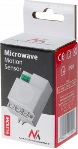 Maclean Czujnik ruchu Maclean MCE316, mikrofalowy, zasięg 8m, max. obciążenie 1200W, IP20, 5.8 GHz 2