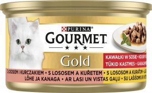 Gourmet Gourmet Gold Karma dla kotów łosoś i kurczak w sosie z pomidorami 85 g 1