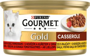 Gourmet Gourmet Gold Karma dla kotów casserole z wołowiną i kurczakiem w sosie z pomidorami 85 g 1