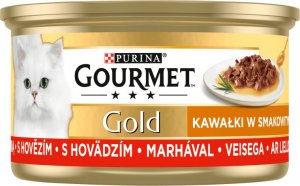 Gourmet Gourmet Gold Karma dla kotów kawałki w smakowitym sosie z wołowiną 85 g 1