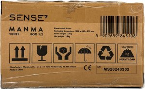 Biurko SENSE7 Blat MDF MANMA Jasnobrązowe 160 cm x 80 cm 13