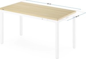 Biurko SENSE7 Blat MDF MANMA Jasnobrązowe 160 cm x 80 cm 4