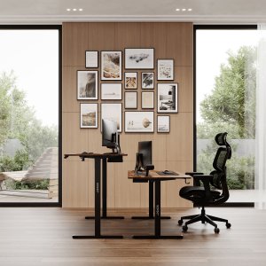 Biurko SENSE7 Nojo Wenge 140 cmx70 cm Black Oak 3